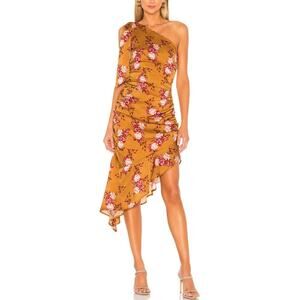Majorelle Princeton Asymmetrical Midi Dress in Countryside Multi Size S